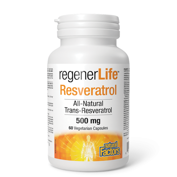 Supliment alimentar, Natural Factors, Resveratrol Regener Life, 500 mg ...