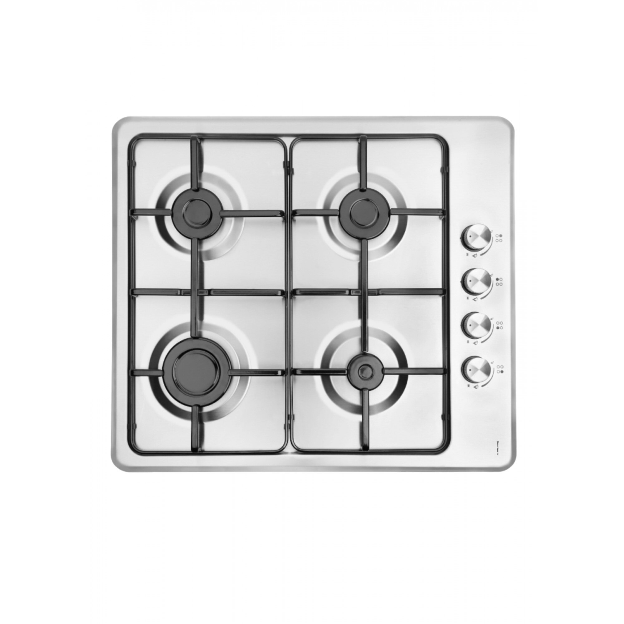 Plita incorporabila Hausbrg HB 554 , Gaz, 4 arzatoare, Sistem autoaprindere, Sistem siguranta, Inox