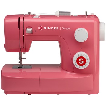 Masina de cusut Singer Simple 3223 Red, 85 W ,23 programe , set accesorii incluse, pedala , husa protectie, Rosu Masina de cusut Singer Simple 3223 Red, 85 W ,23 programe , set accesorii incluse, pedala , husa protectie, Rosu