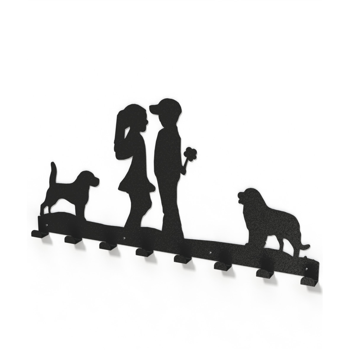 Cuier metalic COPII LA PRIMA INTALNIRE - model 3014 Negru