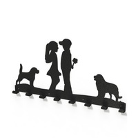 Cuier metalic COPII LA PRIMA INTALNIRE - model 3014 Negru