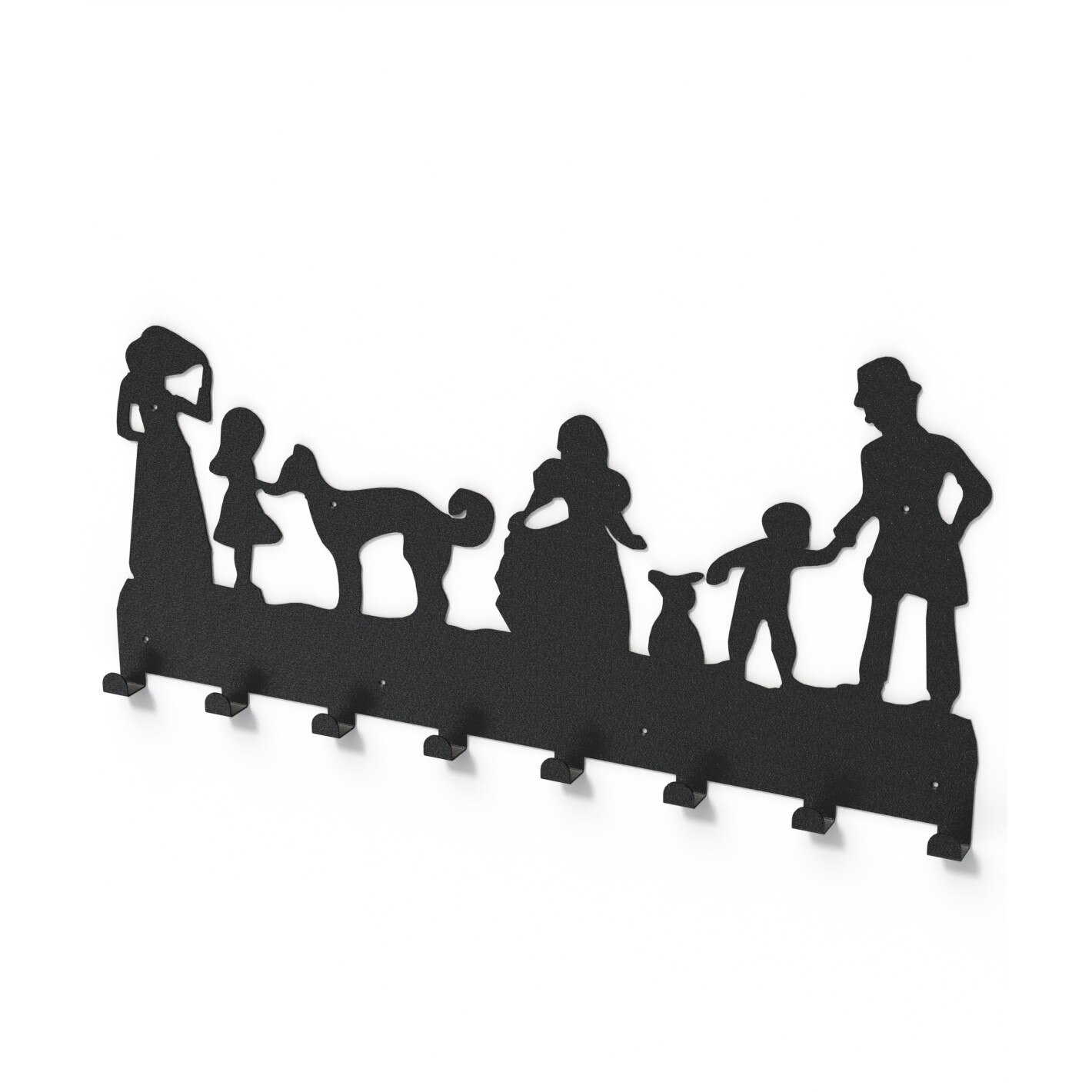 Cuier metalic FAMILIE - model 3019 Negru