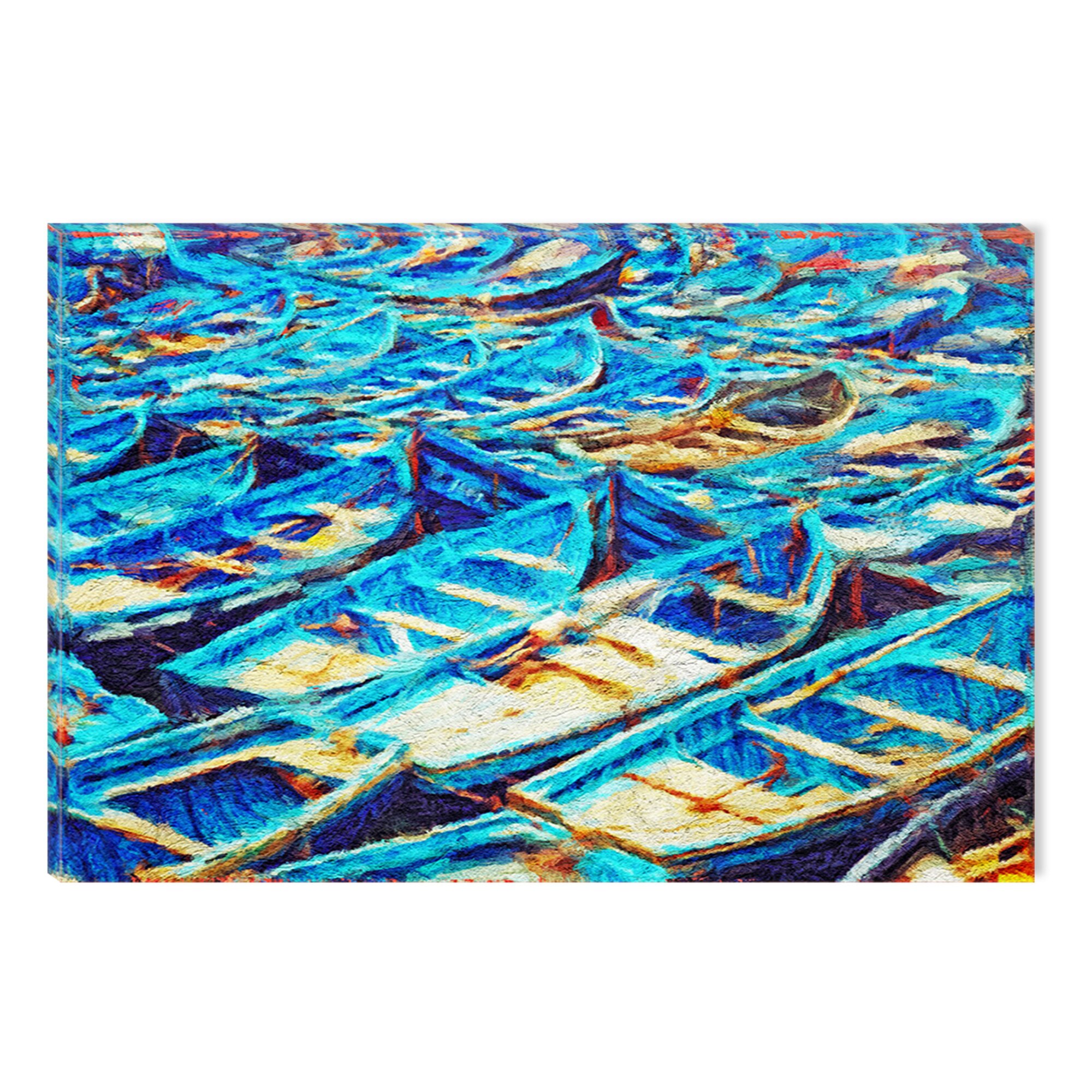 Tablou DualView Startonight Multe barci, luminos in intuneric, 60 x 90 cm