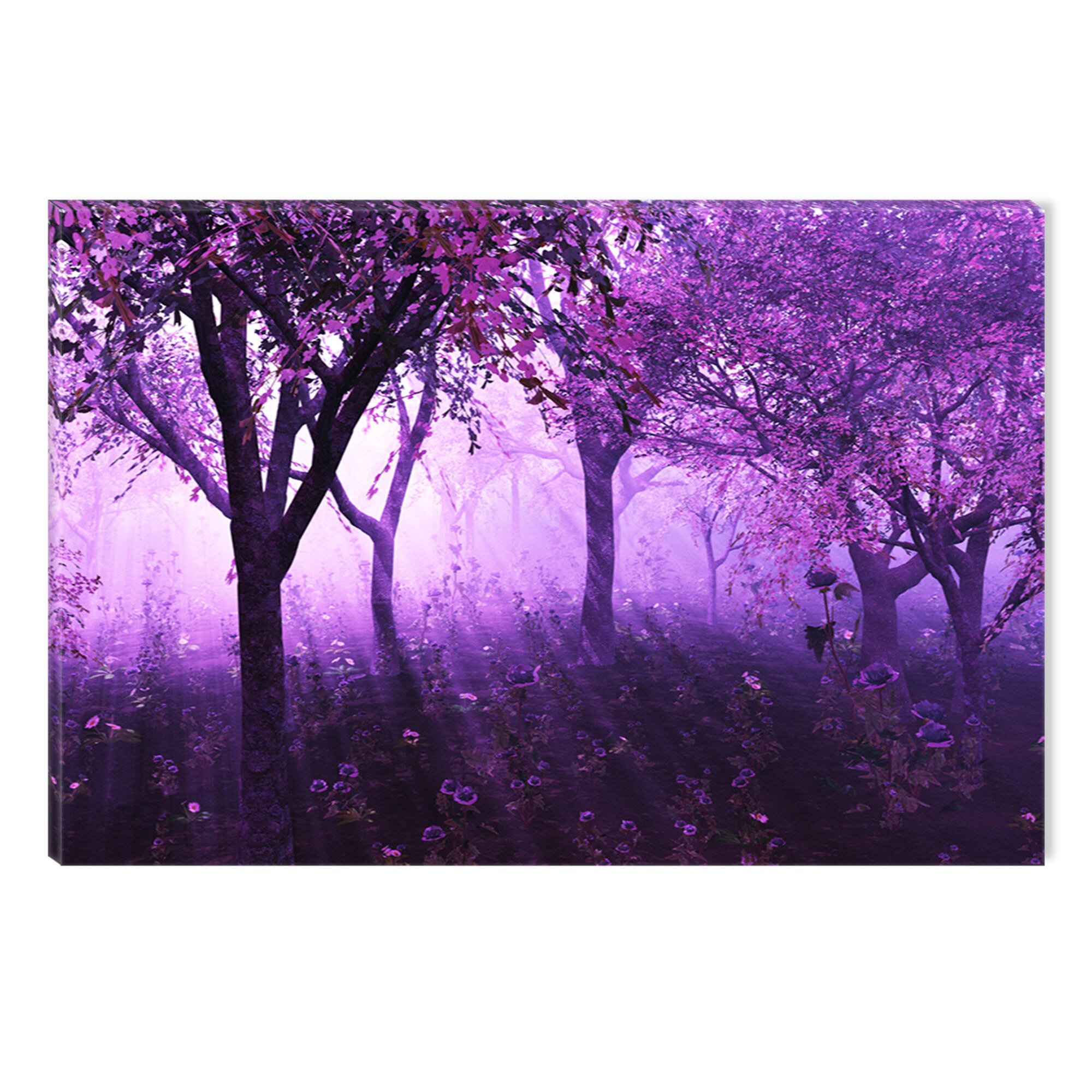 Tablou DualView Startonight Padurea violet, luminos in intuneric, 80 x 120 cm