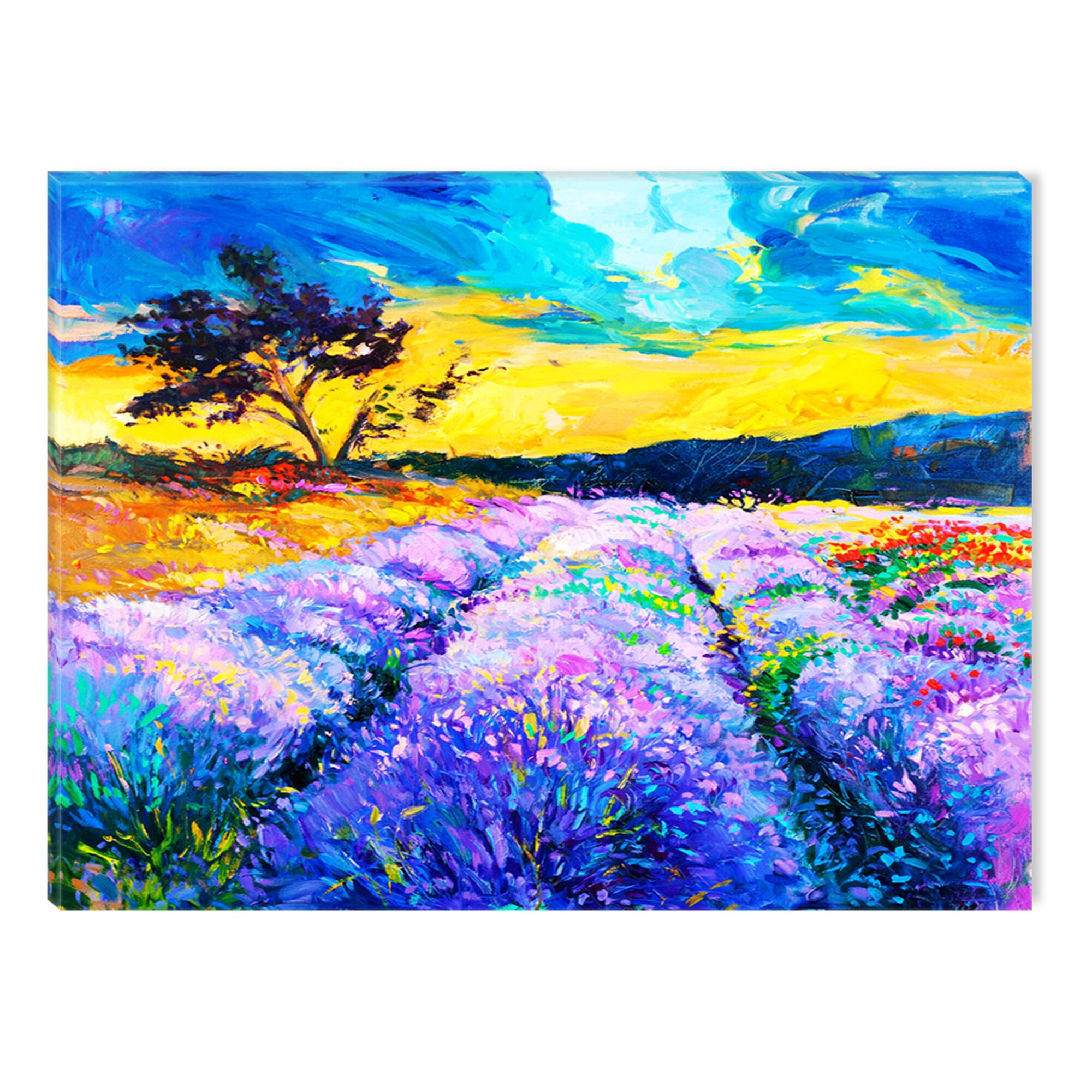 Tablou DualView Startonight Camp de lavanda, luminos in intuneric, 60 x 90 cm