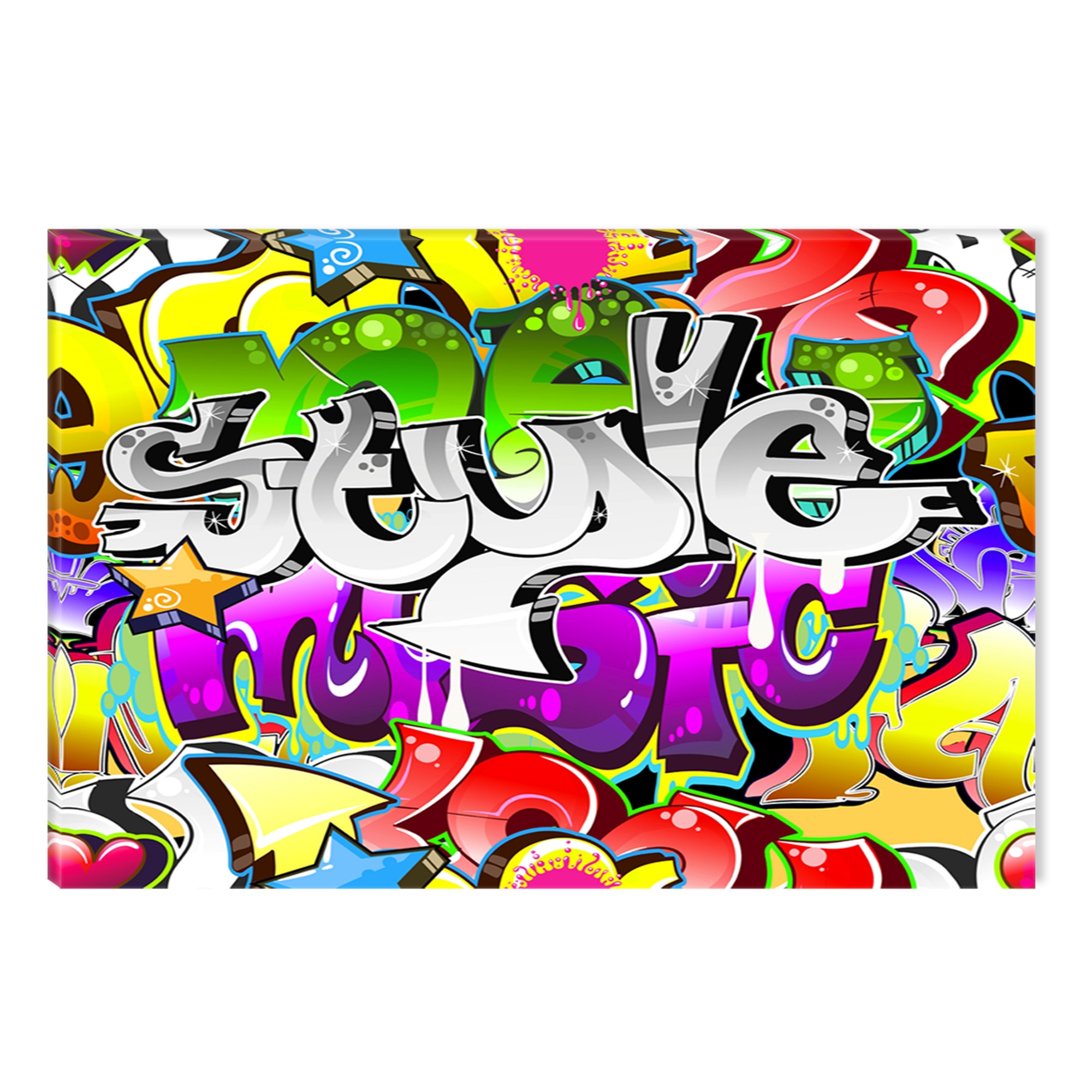 Tablou DualView Startonight Graffity II, luminos in intuneric, 60 x 90 cm