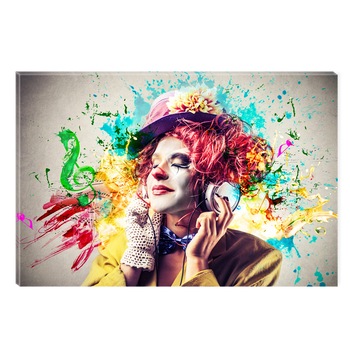 Tablou DualView Startonight Clovn si muzica, luminos in intuneric, 60 x 90 cm Tablou DualView Startonight Clovn si muzica, luminos in intuneric, 60 x 90 cm