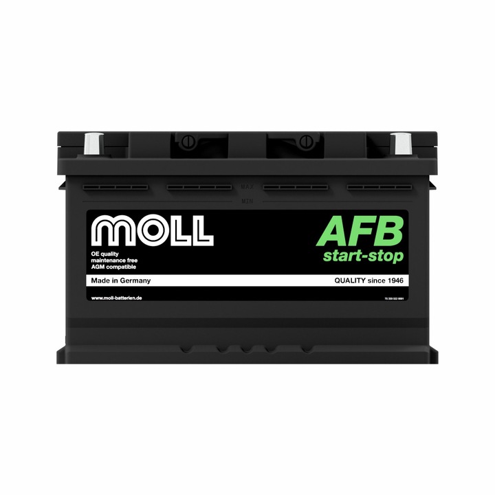 Акумулатор, MOLL, Start-Stop, AFB, 12V, 86AH