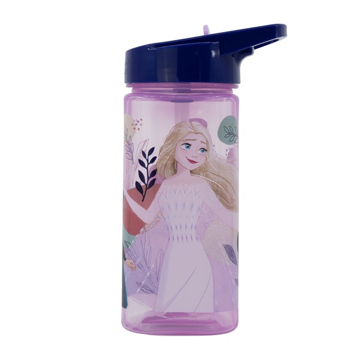 Детска бутилка за вода Frozen, квадратна, 510 ml Лилава