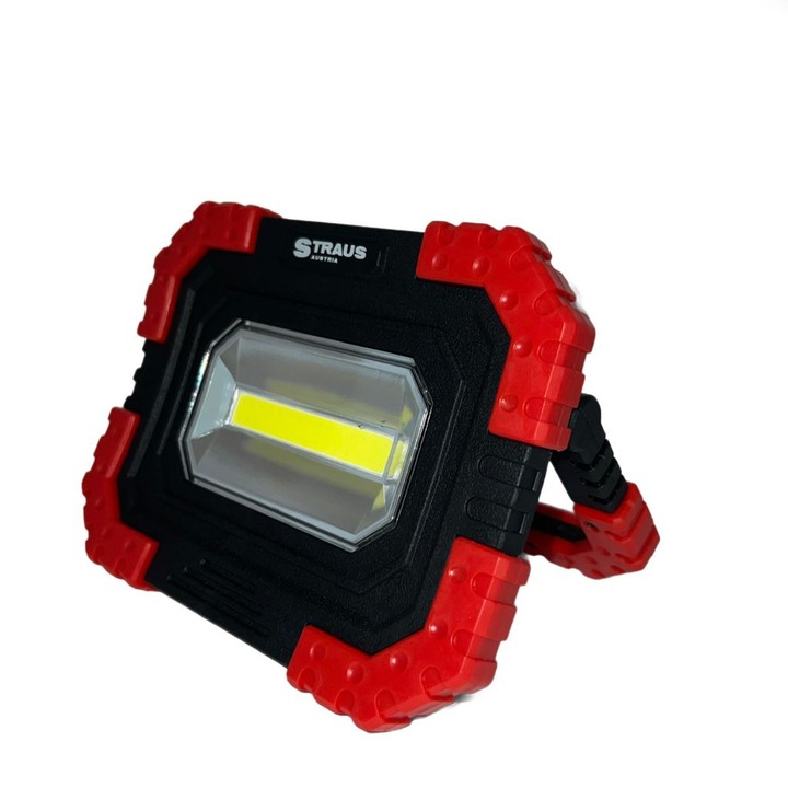 Reflector LED portabil, interior/exterior, putere 10W COB, flux luminos 600IM, dimensiuni 12x16x4, baterie 4xAA, LEAXOR ®