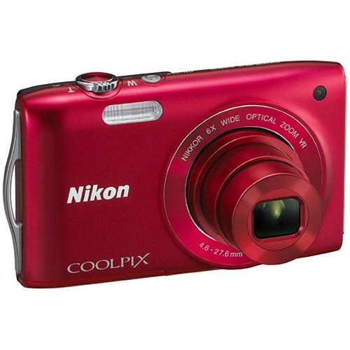 Aparat foto digital Nikon COOLPIX S3300, 16MP, Red - eMAG.ro