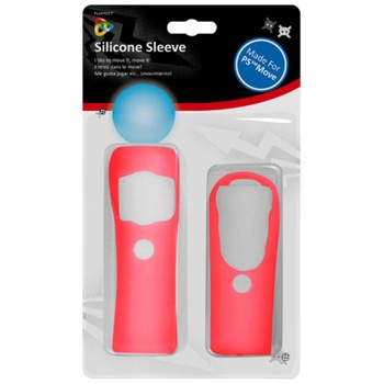 Set Huse silicon Playfect 56781 Rosii pentru PS Move Set Huse silicon Playfect 56781 Rosii pentru PS Move