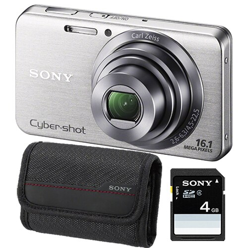 Aparat foto digital Sony Cyber-Shot W630, 16.1MP, Silver + Husa