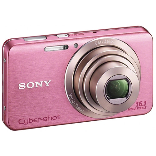 Aparat foto digital Sony Cyber-Shot W630, 16.1MP, Pink + Husa