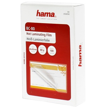 Folie laminare Hama 80 microni, 95 mm x 60 mm, 100 buc/top Folie laminare Hama 80 microni, 95 mm x 60 mm, 100 buc/top