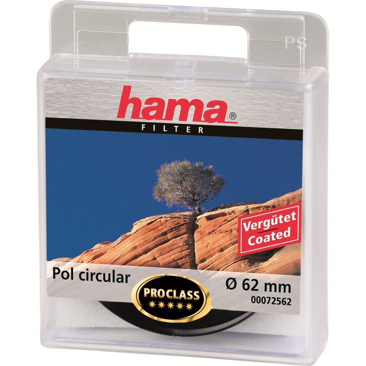 Filtru circular de polarizare Hama, 62.0 mm, Black