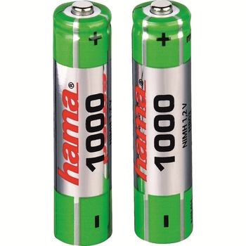 Acumulatori reincarcabili Hama, 2xAAA, R3, 1000 mAh Acumulatori reincarcabili Hama, 2xAAA, R3, 1000 mAh