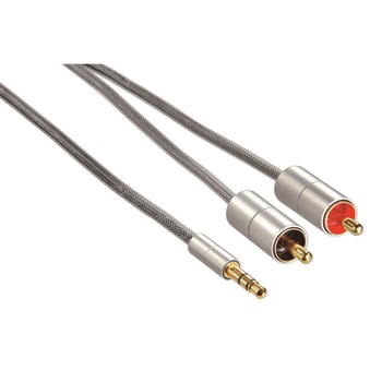 Cablu audio Hama 80865 3.5 mm stereo jack plug - 2x RCA plug, 2m Cablu audio Hama 80865 3.5 mm stereo jack plug - 2x RCA plug, 2m