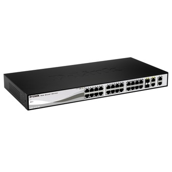 Switch D-Link DES-1210-28P, 24 x 10/100, 2 Combo SFP, 2 Gigabit, Power over Ethernet Switch D-Link DES-1210-28P, 24 x 10/100, 2 Combo SFP, 2 Gigabit, Power over Ethernet