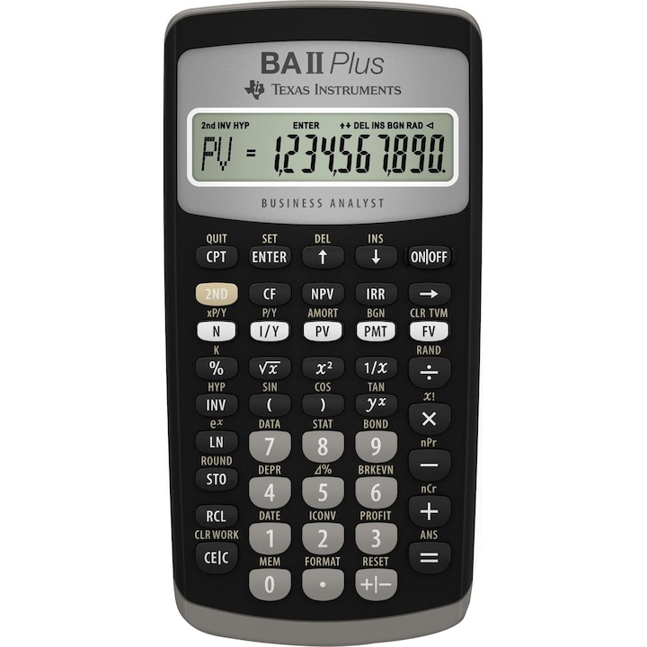 Настолен калкулатор Texas Instruments SCIENTIFIC BA II PLUS