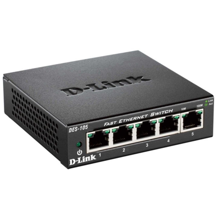 D-Link DES-105 Switch, 5 x 10/100 port