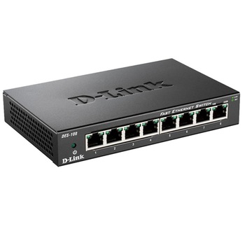 Switch D-Link DES-108, 8 porturi 10/100 Switch D-Link DES-108, 8 porturi 10/100