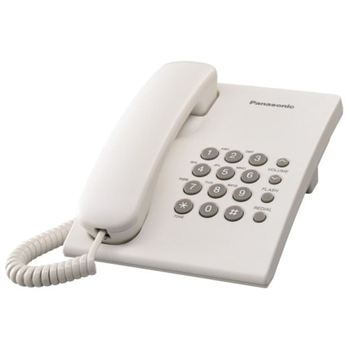 shoulder member provoke Telefon fix analogic Panasonic KX-TS500FXW, White - eMAG.ro