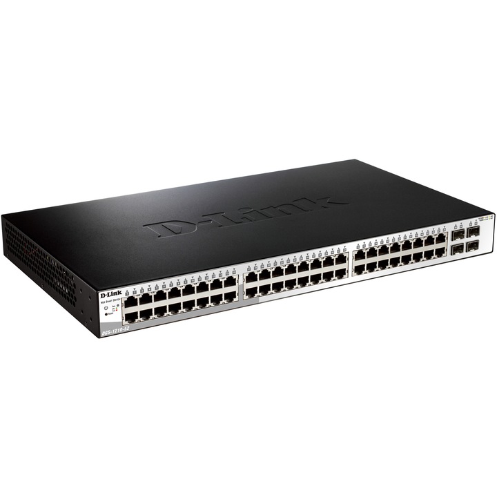 D-Link DGS-1210-52 Switch , 48 x 10/100/1000, 4 Combo SFP Gigabit