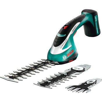 Set pentru gradina: Trimmer pe acumulator Li-Ion Bosch ASB 10.8 LI, 10.8 V, Lama foarfeca pentru iarba, Cutit foarfeca pentru arbusti Set pentru gradina: Trimmer pe acumulator Li-Ion Bosch ASB 10.8 LI, 10.8 V, Lama foarfeca pentru iarba, Cutit foarfeca pentru arbusti