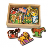Animale Melissa & Doug din Lemn cu Magneti
