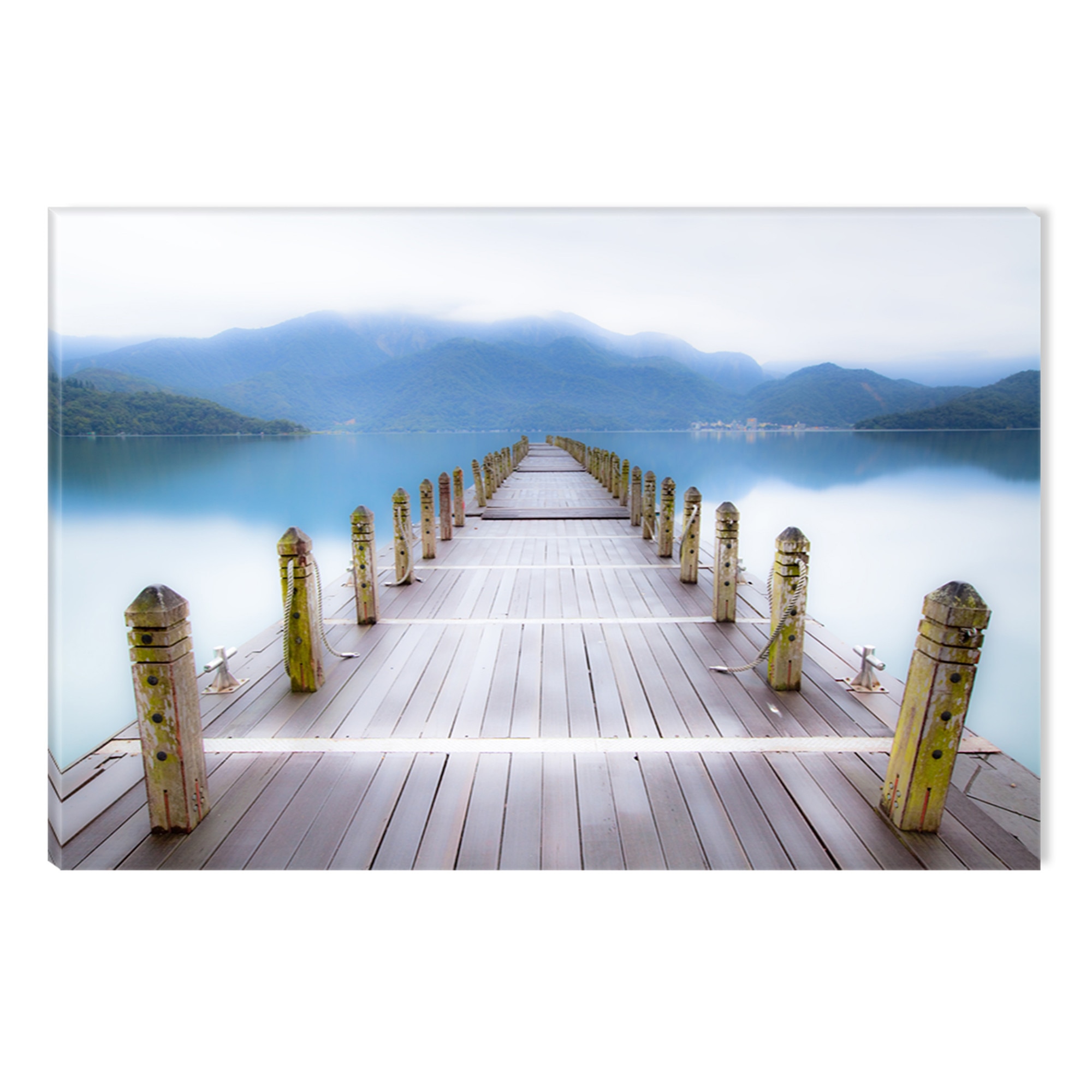 Tablou DualView Startonight Ponton spre lac, luminos in intuneric, 60 x 90 cm