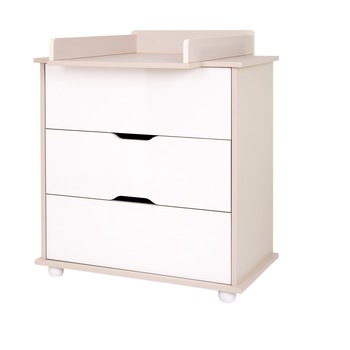 Comoda bebelusi cu rama de infasat Latte White Comoda bebelusi cu rama de infasat Latte White