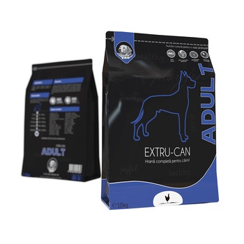 Hrana pentru caini, Extru-Can, Adult, Pui, 10 kg Hrana pentru caini, Extru-Can, Adult, Pui, 10 kg