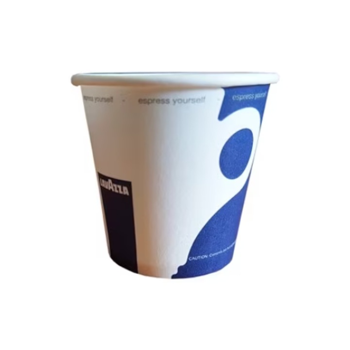 Set 600 pahare cafea 4oz/120ml Lavazza, alb-albastru