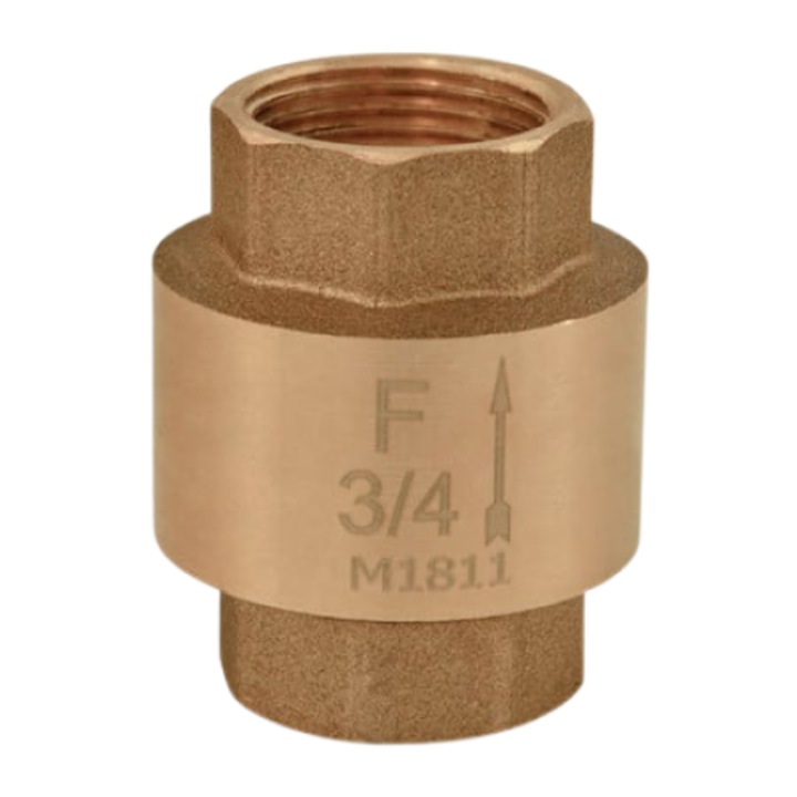 Supapa de sens din alama cu arc Ferro, 3/4"