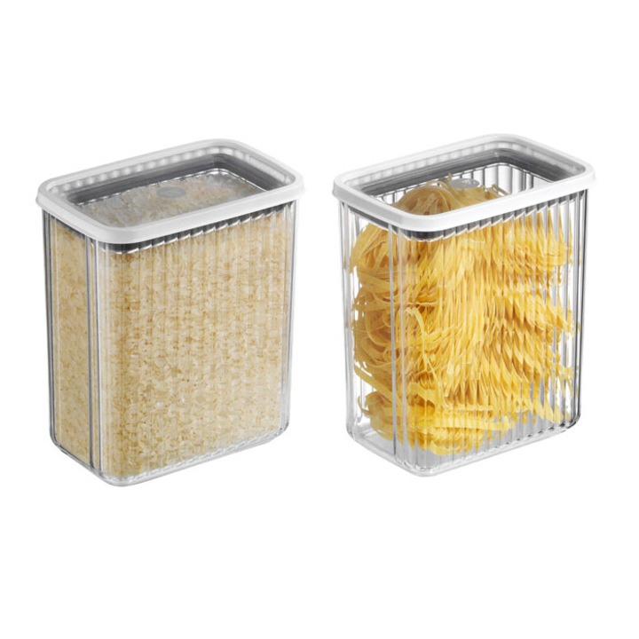 Set 2 Cutii pentru alimente VA™ VP.347,2X1400 ml, Transparent natur