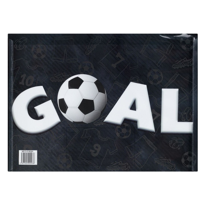Mapa plastic Goal A4 33x24 cm Gri