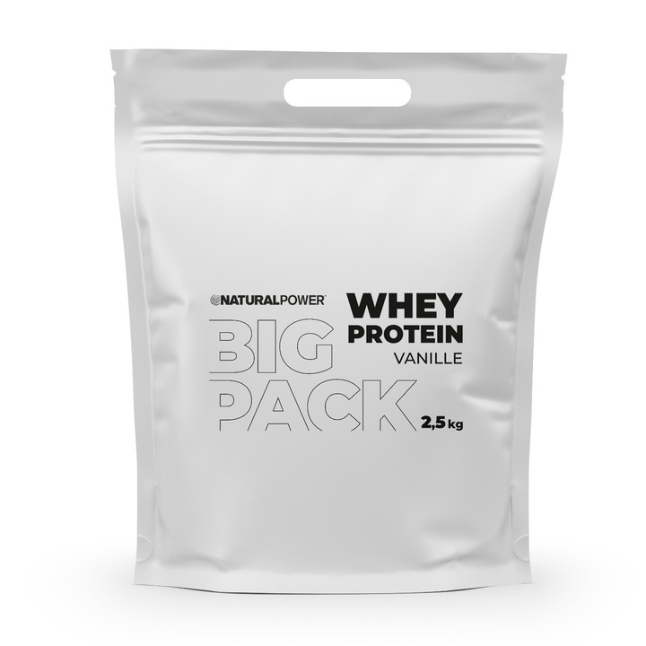 Proteina din zer, Natural Power, aroma de Vanilie, 2,5 kg