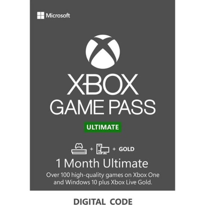 Joc XBOX Game Pass Ultimate - 1 Month Global Xbox Live Key VPN (Cod Activare Instant) pentru Xbox One/Windows 10 11