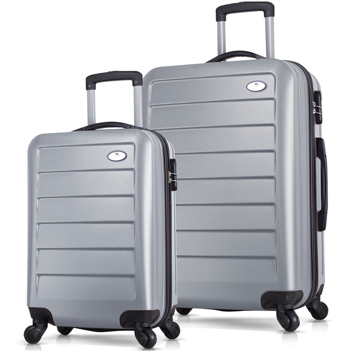 Комплект куфари MYVALICE Ruby - MV4780, 57 x 34 x 25 & 76 x 50 x 30, Сив
