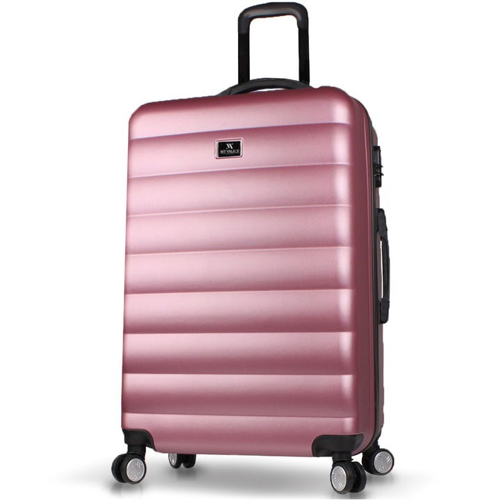 Troler MYVALICE CRSBAIT, 76 x 48 x 30, Auriu rose