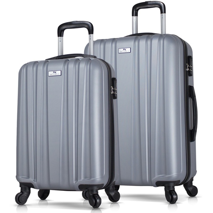 Комплект куфари MYVALICE MV2946, 57 x 33 x 24 & 66 x 43 x 28, Сив