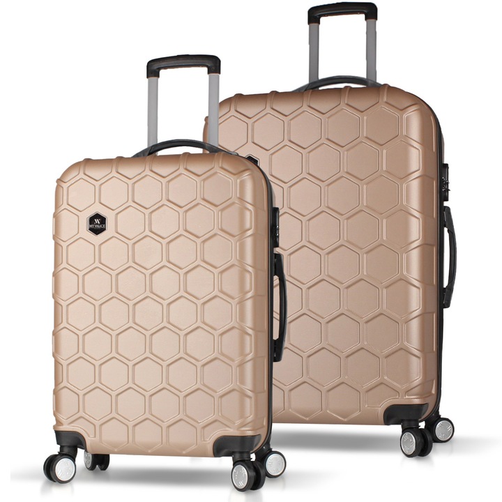 MYVALICE, HEYOBRLD bőrönd szett, Aranyszín
