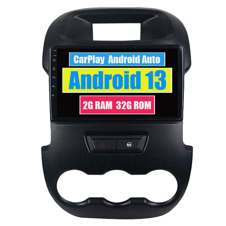 GPS navigáció Ford Ranger F250 2011-2014 CarPlay Android Auto Stereo Radio Bluetooth 2GB RAM, 32GB ROM