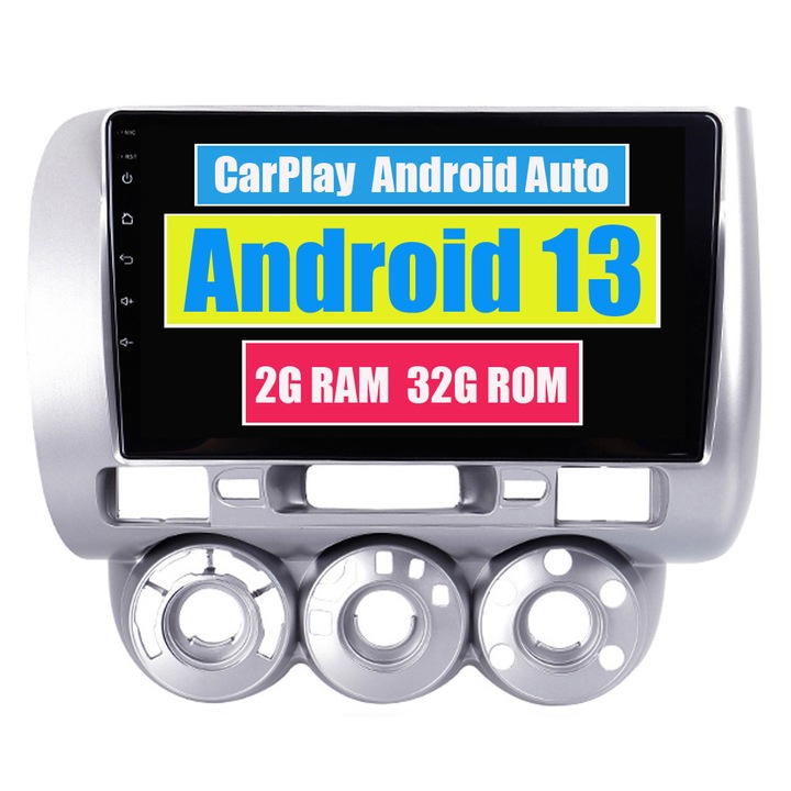 GPS-navigáció Honda Jazz Fit 2002-2008 CarPlay Android Auto Stereo Radio Bluetooth 2GB RAM, 32GB ROM