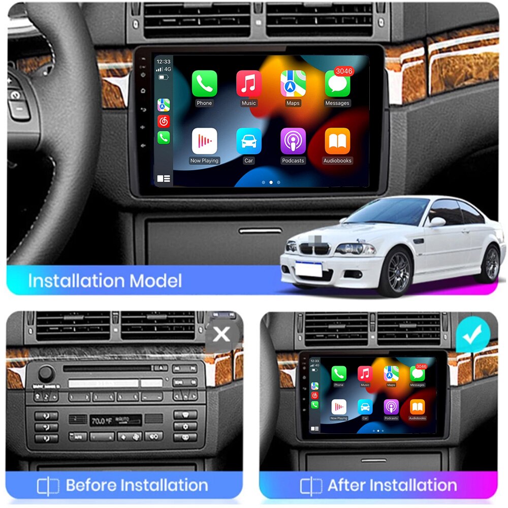 Radionavegador BMW 3 E46 M3 - Carplay y Android Auto – Multigenus