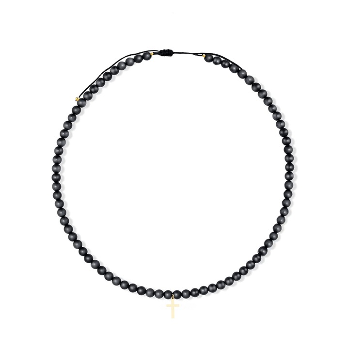 Colier onix si pandant, Aur galben 14K, Beejou