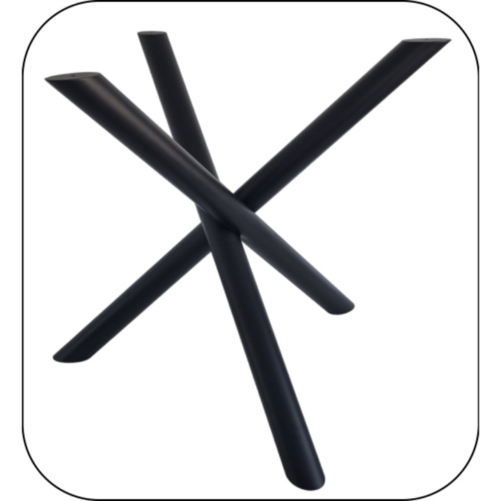 Основа за маса D60 H710, Метал, Черен, 76х76х71 см