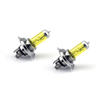 Set bec halogen H4 P43 12V 55W galben Set bec halogen H4 P43 12V 55W galben