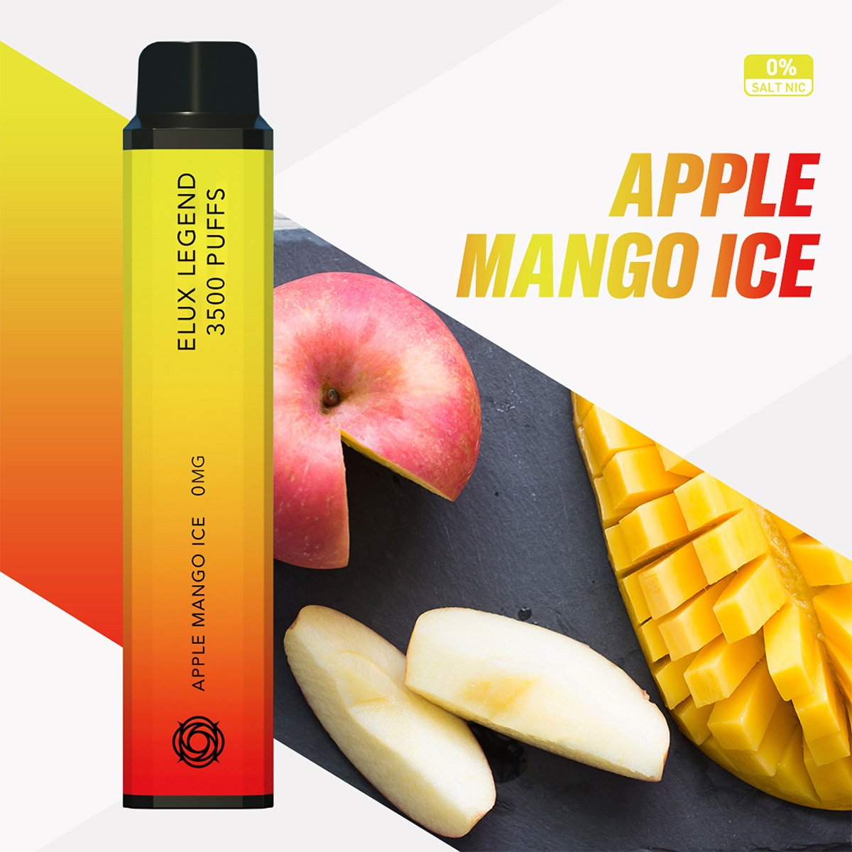 Tigara electronica, 3500 pufuri, Elux Legend, fara nicotina, Apple Mango  Ice